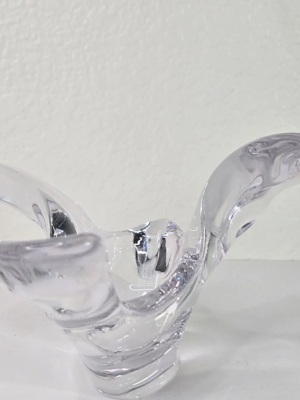 Princess House Lead Crystal Flying Bird Dove‎ Candy Trinket Dish Soaring VTG art